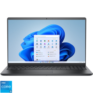 Dell Vostro 3520 Laptop , Procesor Intel® Core™ i5-1235U, 15.6" Full HD 120Hz, 16GB DDR4, 512GB SSD, Intel® Iris® Xe Graphics, Windows 11 Pro, Carbon Black, 3Yr ProSupport