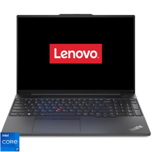 Laptop Lenovo ThinkPad E16 Gen 1, Intel Core i7-13700H, 16" 1920 x 1200, 32 GB RAM, 1 TB SSD, Intel Iris Xe Graphics, Free DOS, Graphite Black