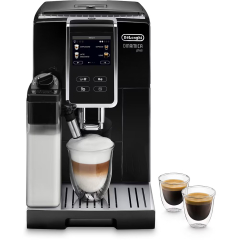 Automatic espresso machine DE'LONGHI Dinamica ECAM 370.70.B, 1.8 l, 1450 W, 19 bar, milk container with LatteCrema system, metallic grinder with 13 settings, black