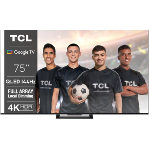 Televizor TCL QLED 75C745, 189 cm, Smart Google TV, 4K Ultra HD