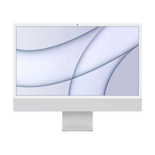 Sistem Desktop PC iMac 24" cu procesor Apple M1, 24", Retina 4.5K, 8GB, 256GB SSD, 8-core GPU, Silver